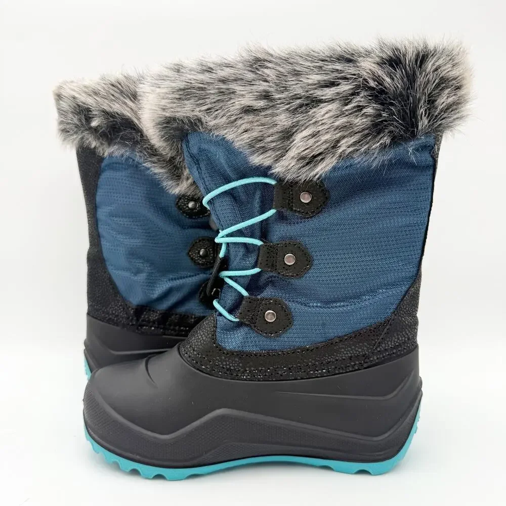 Kamik Kids Girls Powdery 3 Snow Boots US 12 EU 30 Navy Blue Black Waterproof NIB